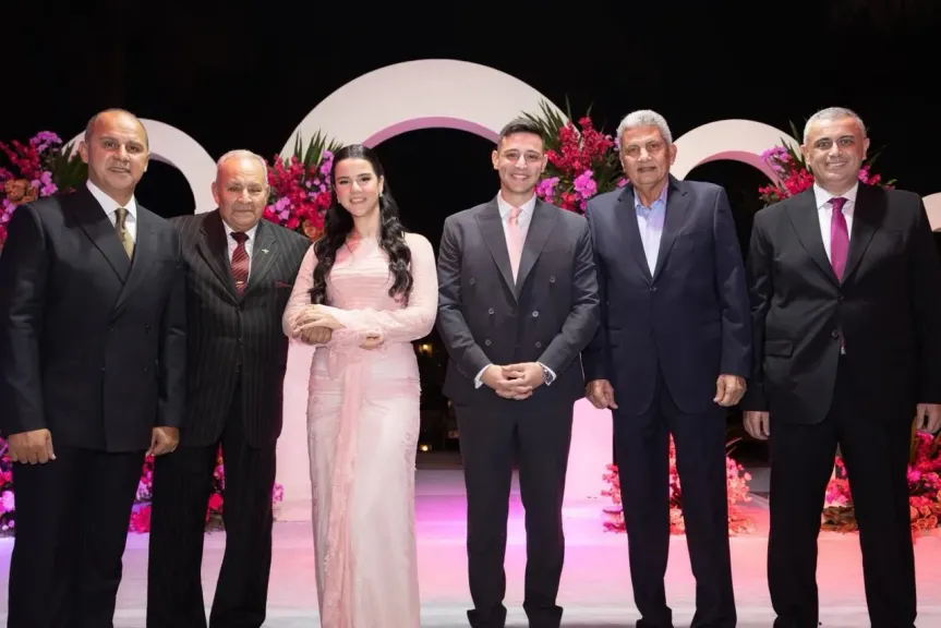 في مقدمتهم بيبو والمجري.. مرجان يحتفل بخطوبة ابنته وسط حضور رفيع المستوى