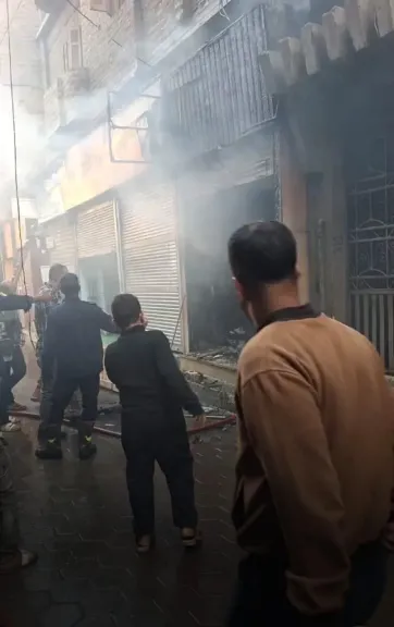 اندلاع حريق في محل أجهزة كهربائية بأسيوط