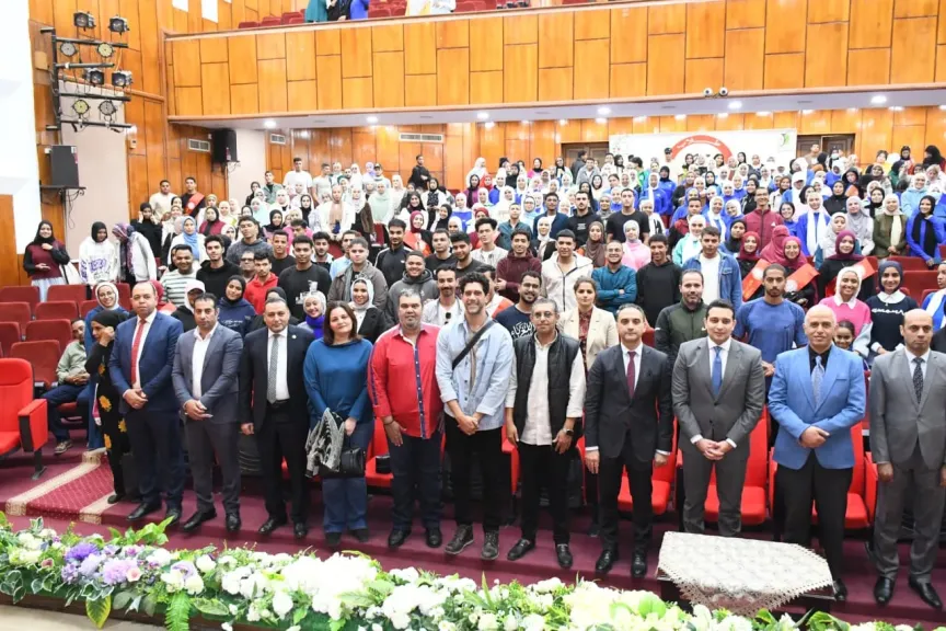 نائب محافظ الفيوم ونائبا رئيس الجامعة يشهدون افتتاح مسابقة أفلام الطلبة
