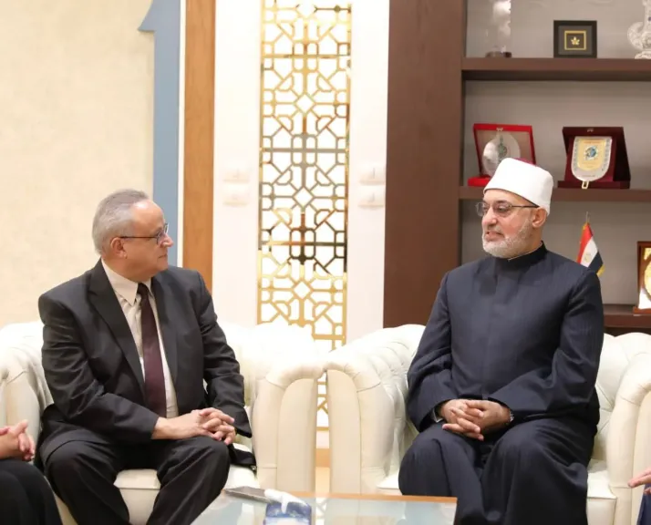 مفتي الجمهورية يبحث سبل التعاون مع  مدير مكتبة الإسكندرية