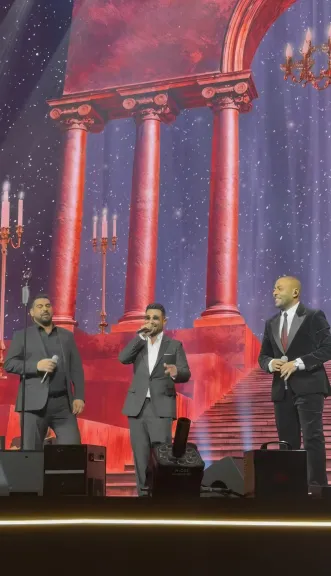 مفاجأة استثنائية.. تريو أحمد سعد وتامر عاشور وآدم يشعل ”الكويت أرينا”
