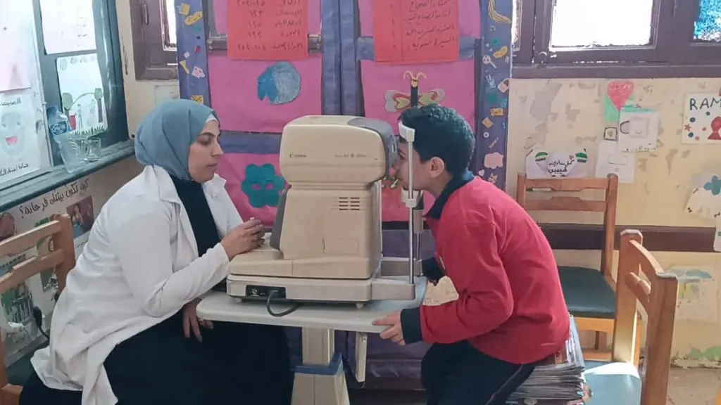 283 كشفًا طبيًا لطلاب كفر الكردي ضمن مبادرة ”من أجل قلوب أطفالنا” بجامعة بنها