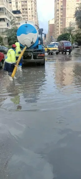 صرف الإسكندرية تعلن  رفع حالة الطوارئ ونشر سيارات ومعدات الصرف