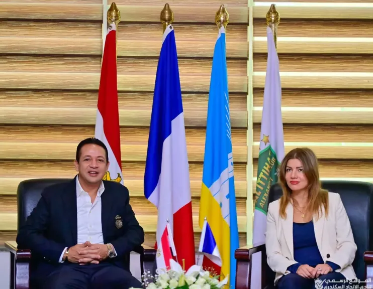 الاتحاد السكندري يبحث سبل التعاون مع  وفد فرنسي بمارسليا