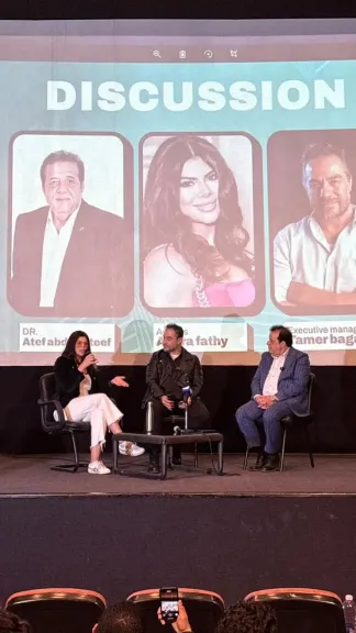 بالصور..أميرة فتحي و عاطف عبداللطيف بندوة الفن والسياحة بمهرجان القاهرة للفيلم القصير