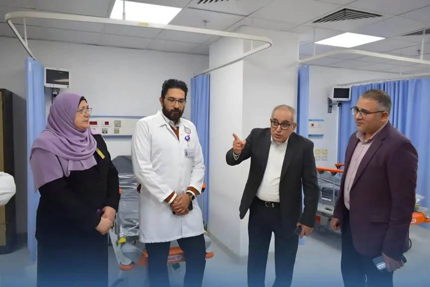 رئيس التأمين الصحي يتفقد جاهزية التشغيل لمجمع طوارئ مستشفى 6 أكتوبر الجديد
