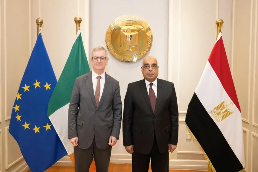 وزير العدل يستقبل السفير الايرلندي بالقاهرة