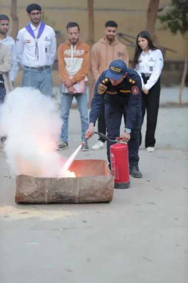 تدريب للحماية المدنية بإيبارشية طموه في الجيزة