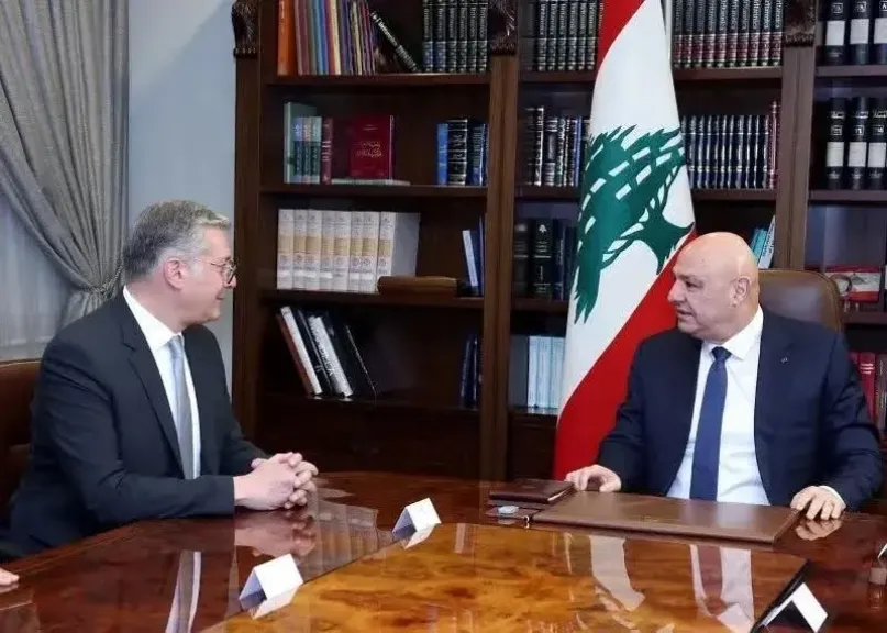 الرئيس اللبناني يستقبل المهندس كريم بدوى وزير البترول والثروة المعدنية والوفد المرافق