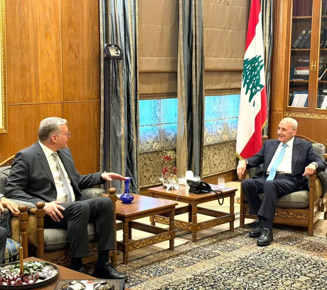 رئيس مجلس النواب اللبناني يستقبل وزير البترول ويؤكد عمق العلاقات التاريخية مع مصر