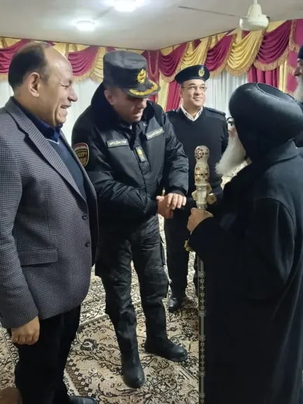الأنبا قزمان يستقبل وفد من القيادات الأمنية بمحافظة شمال سيناء
