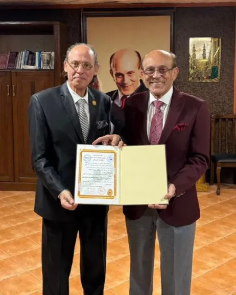 تكريم محمد صبحي في احتفالية الجمعية المصرية العربية للثقافة والإعلام والفنون