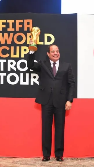 الرئيس السيسى يستقبل وفد فيفا ضمن المحطة الثانية للجولة الترويجية لكأس العالم