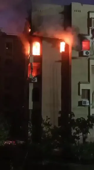 نيران تلتهم أسرة كاملة.. وفاة أم وطفليها داخل شقة بقليوب