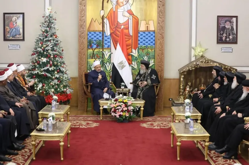 هذه الزيارة تدخل الفرح والسرور علي قلوبنا..البابا تواضروس خلال استقباله شيخ الأزهر ووزير الأوقاف والمفتي للتهنئة بعيد الميلاد المجيد