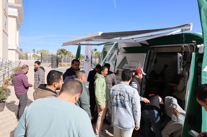 نقابة المهندسين بالاسكندرية تطلق وحدة الخدمات النقابية المتنقلة لخدمة المهندسين بعملهم