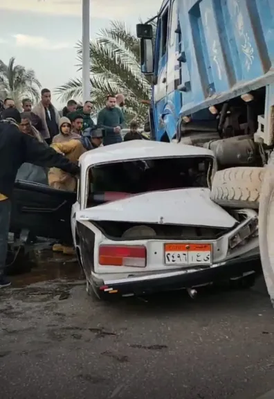 إصابة 3 أشخاص في حادث تصادم أعلى كوبري الواسطى بأسيوط