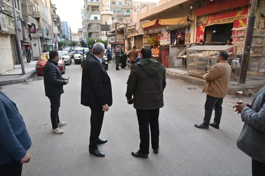 محافظ الغربية في جولة مسائية مفاجئة بطنطا لمتابعة أعمال النظافة والتجميل ورفع الإشغالات