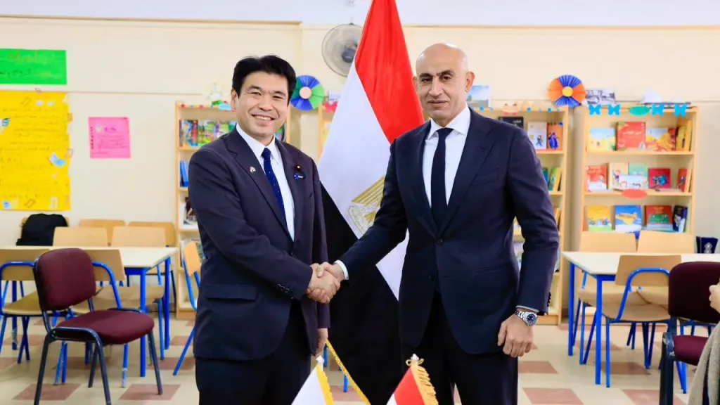 وزير التعليم ونظيره الياباني يتفقدان المدرسة المصرية اليابانية بالقاهرة الجديدة