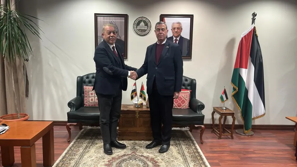 النائب أسامة شرشر يلتقى السفير دياب اللوح سفير فلسطين بالقاهرة