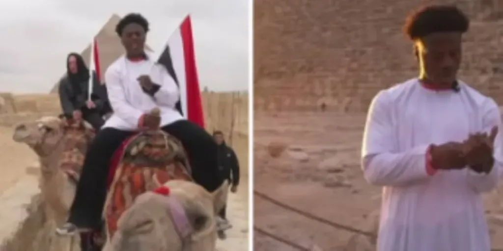 اليوتيوبر العالمي ”سبيد” يخطف أنظار العالم خلال زيارته للأهرامات