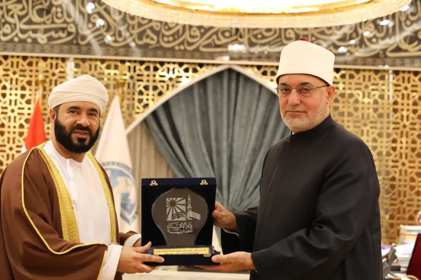 مفتي الجمهورية يستقبل وزير الأوقاف والشؤون الدينية بسلطنة عمان والوفد المرافق له بدار الإفتاء المصرية