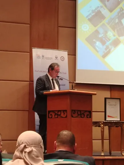 شريف عبد الرحيم يلقي كلمة نيابة عن وزيرة البيئة في يوم البيئة الوطني 2026