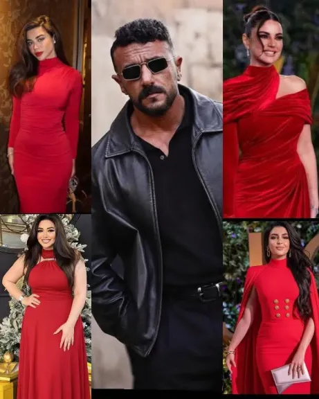 الحساناوات الأربعة.. أحمد العوضي ينشر صورة مع بطلات مسلسله ”علي كلاي ”