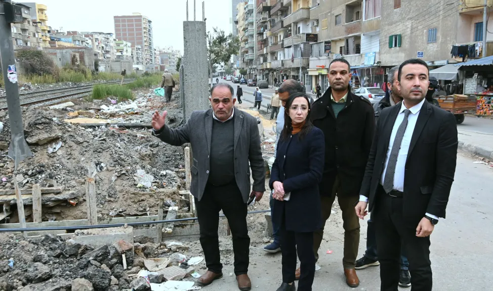 محافظ البحيرة تتفقد أعمال تطوير مزلقان السكة الحديد أسفل الكوبري العلوي بدمنهور