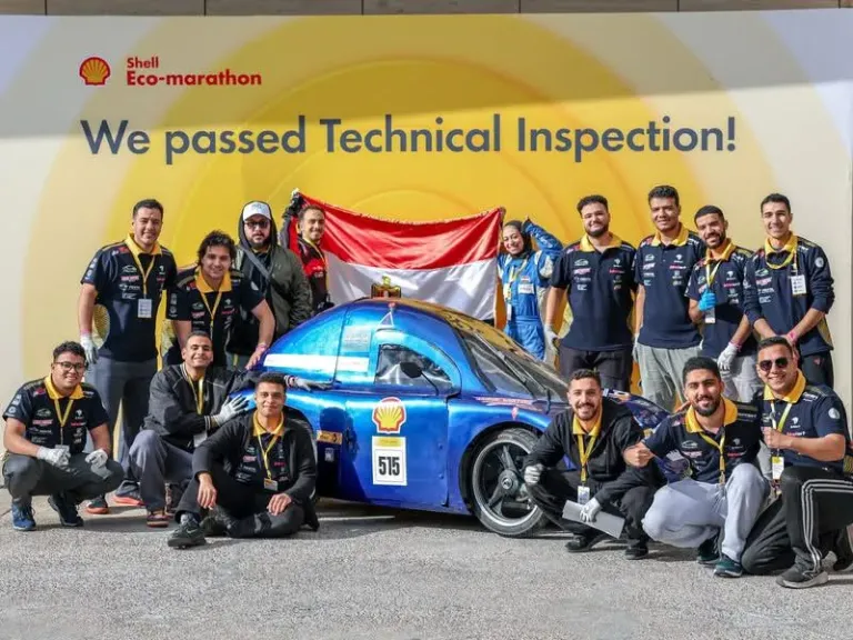 فريق هندسة المطرية يشارك في منافسات «Shell Eco-Marathon» العالمية بقطر...صور