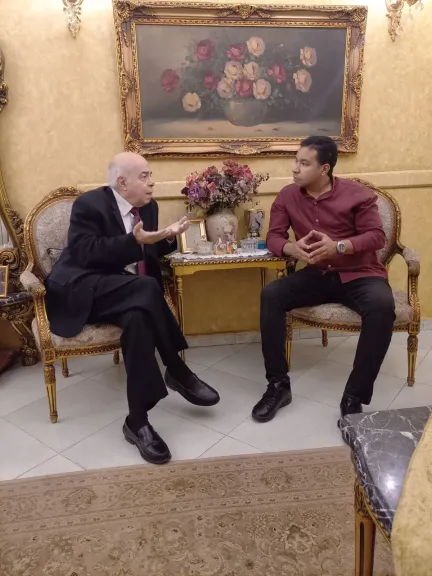 صحفي النهار مع المستشار احمد عبده ماهر 