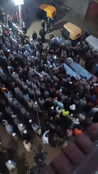 تشييع جثمان سيدة ونجلها بقرية الحمراء مركز كفر الشيخ