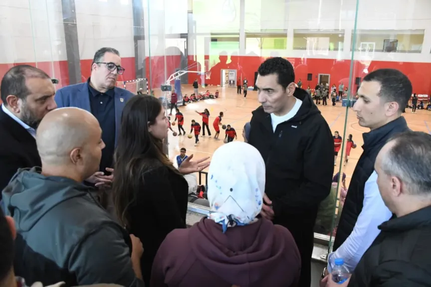 وزير الشباب والرياضة يقوم بجولة بنادي النادي بالعاصمة الجديدة ويتفقد أنشطة الوزارة