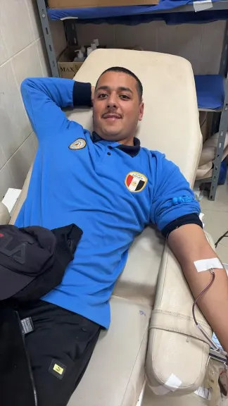 طلاب التربية العسكرية بجامعة كفر الشيخ يجددون التزامهم المجتمعي بحملة تبرع بالدم داخل المستشفى الجامعي