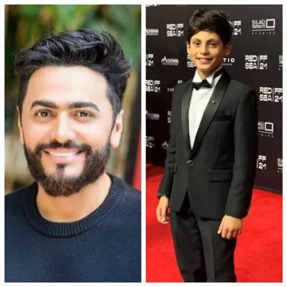 ” بعد مشاركته بعين سحرية ” تامر حسني يشيد بموهبة عمر شريف .. والثاني يرد : بحبك جدا والله