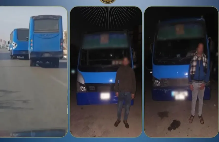 مزاح متهور على الأسفلت.. القبض على سائقي حافلتين بعد فيديو صادم بالقليوبية