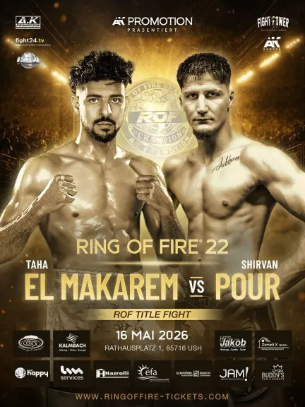 اللاعب المصري طه أبو المكارم يواجه الإيراني شيرفان بور في قمة البوكسينج بألمانيا