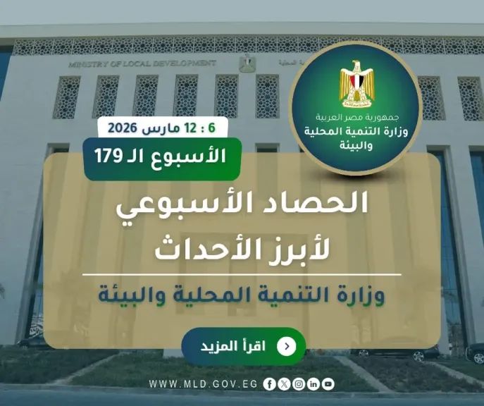 إنفوجراف الأسبوع 179.. جهود حكومية لتعزيز التنمية المحلية وحماية الموارد الطبيعية