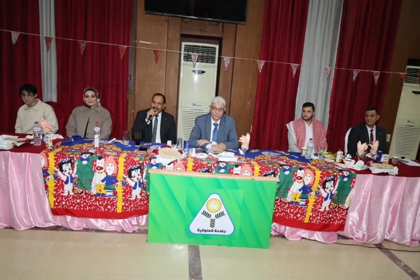 إفطار رمضاني يجمع رئيس جامعة المنوفية بطلاب المدن الجامعية والوافدين في أجواء من الألفة والتواصل