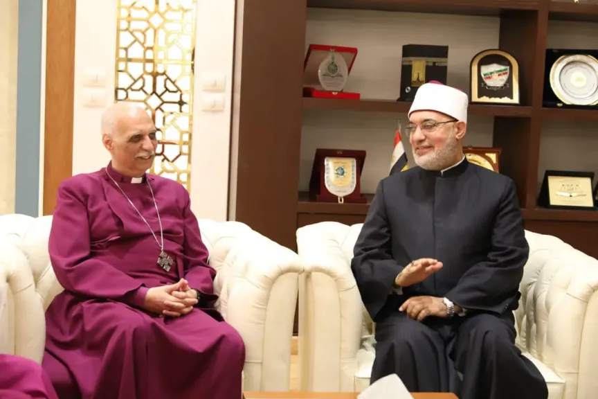 مفتي الجمهورية يستقبل وفد الكنيسة الأسقفية لتقديم التهنئة بعيد الفطر المبارك