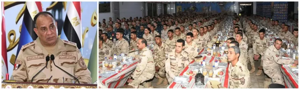 وزير الدفاع يلتقي مقاتلي الجيش الثالث الميداني وقوات شرق القناة لمكافحة الإرهاب