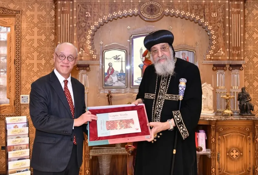 البابا تواضروس الثاني يشكر اليابان على دعمها للمدارس والجامعة اليابانية في مصر