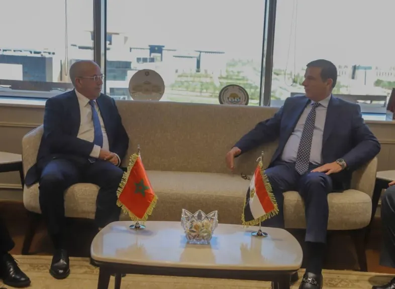 وزير الزراعة يبحث مع نظيره المغربي آفاق التكامل وتعزيز الاستثمارات الزراعية المشتركة