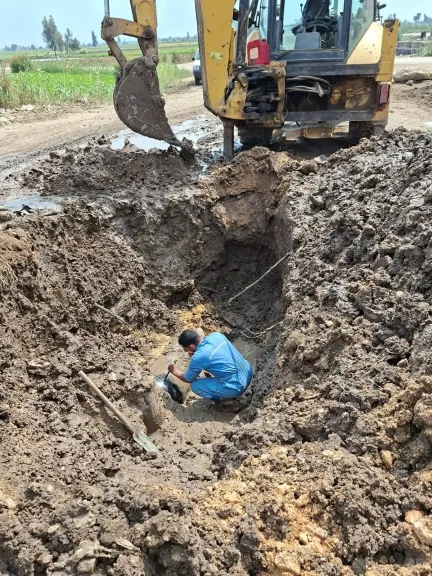 مياه كفرالشيخ تُعلن إصلاح كسر بخط طرد رئيسي بسيدي غازي وعودة الخدمة لطبيعتها