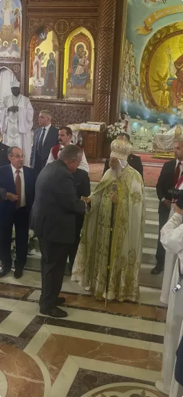 رئيس المجلس القومي لحقوق الإنسان مع البابا تواضروس الثاني 