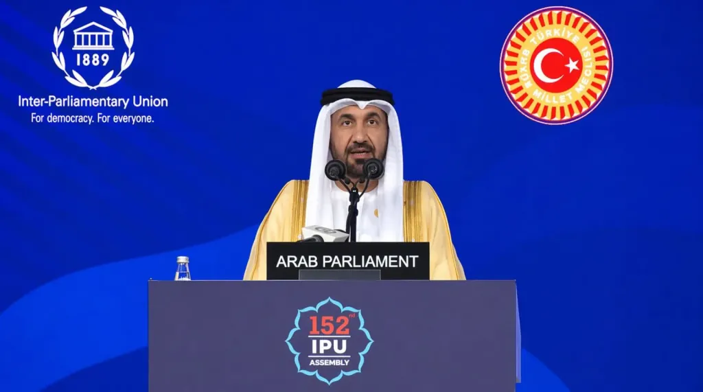 رئيس البرلمان العربي يطالب الاتحاد البرلماني الدولي بتجميد عضوية كنيست الاحتلال، وبتشكيل لجنة برلمانية دولية تكون مهمتها وقف تنفيذ قانون إعدام الأسرى