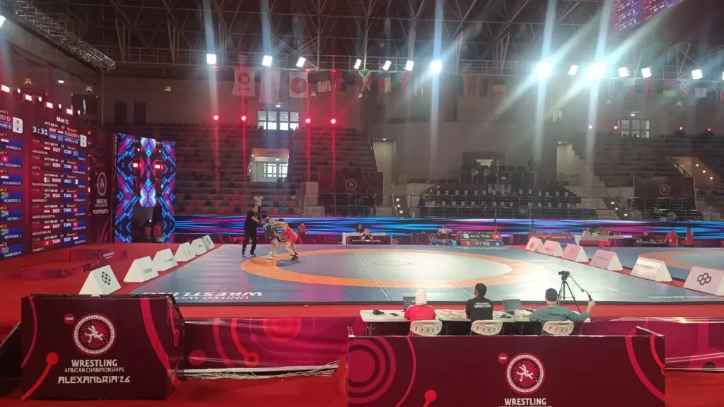 انطلاق منافسات البطولة الأفريقية للمصارعة بالإسكندرية