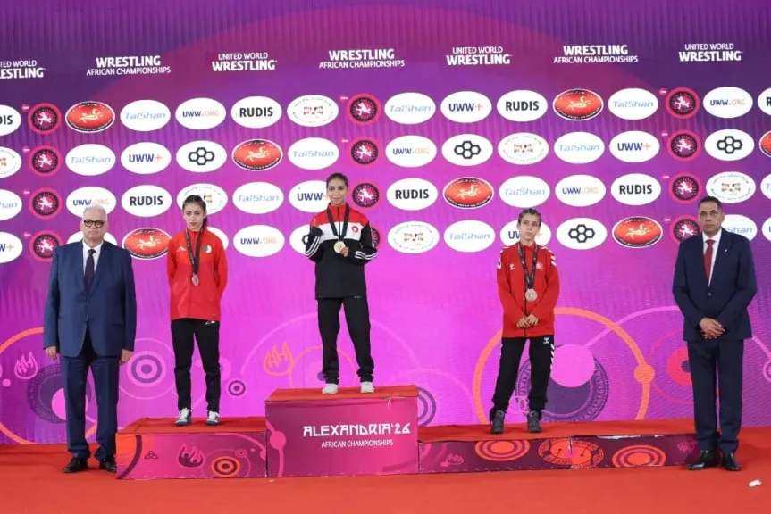 منتخب المصارعة النسائية تحت 17 سنة يحصد 4 ميداليات ذهبية بالبطولة الأفريقية
