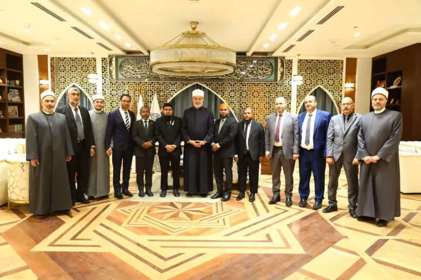 مفتي الجمهورية يستقبل وفد جامعة المالديف الإسلامية لبحث سُبل التعاون المشترك
