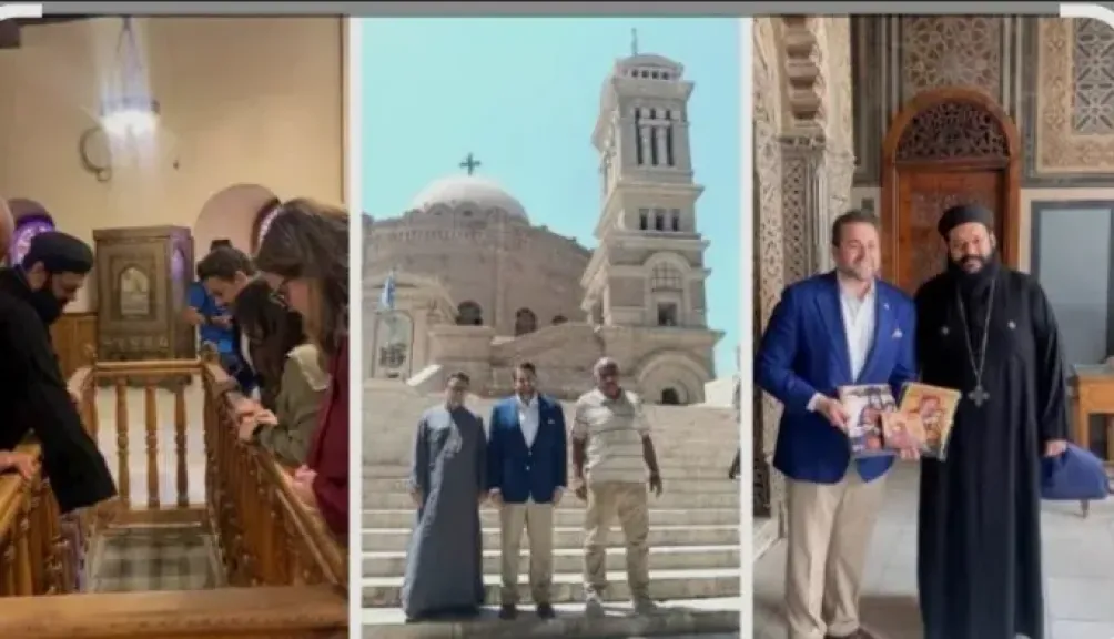 مبعوث ترامب لشئون السياحة والقيم يزور مجمع الأديان بمصر القديمة